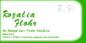 rozalia flohr business card